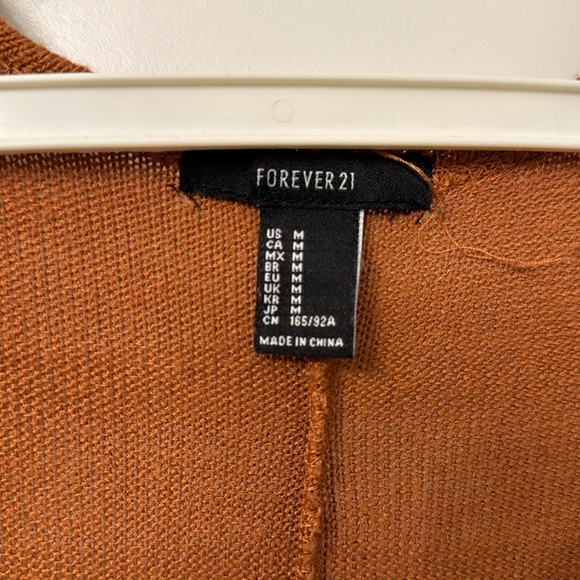 F21 warm, brown cardigan - Picture 3 of 3